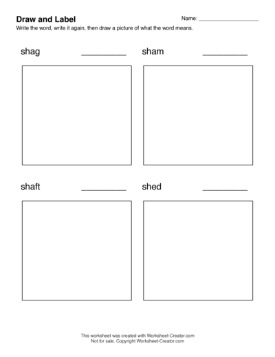 An example Draw and Label worksheet