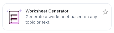 Magicschool.ai Worksheet Generator