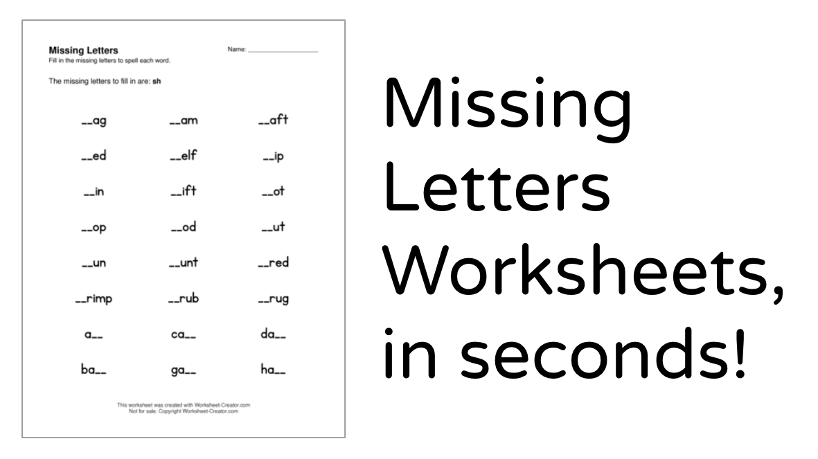 How to create a "Missing Letters" worksheet for ELA