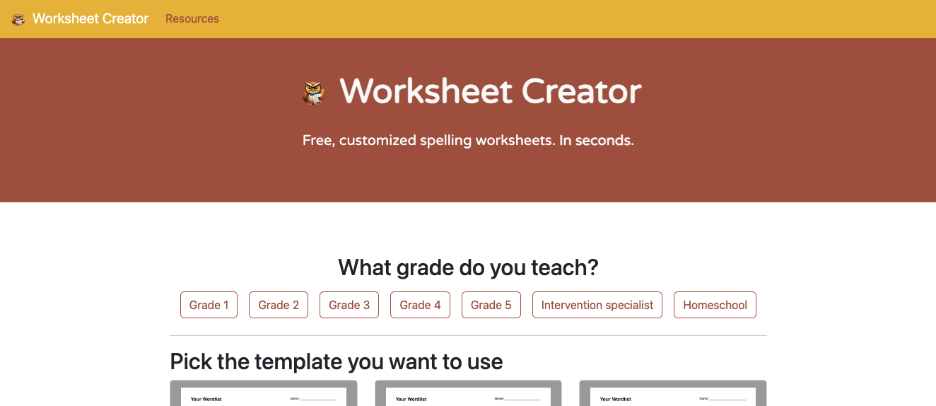 Worksheet Creator screenshot